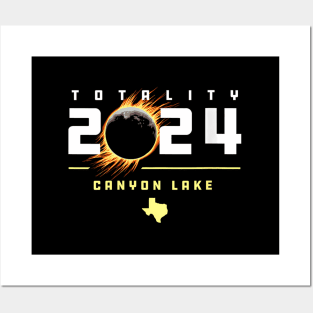 Canyon Lake Texas 2024 Total Solar Eclipse Posters and Art
